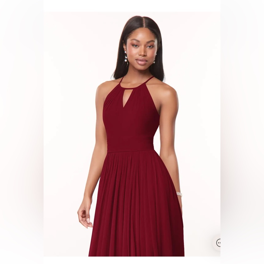 Red Halter Sleeveless Prom Gown azazie/#levkoff bridesmaid dress or prom?